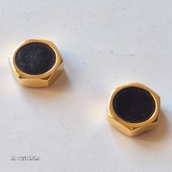 Cache bouton de manche de chemise, année 70-80, la paire