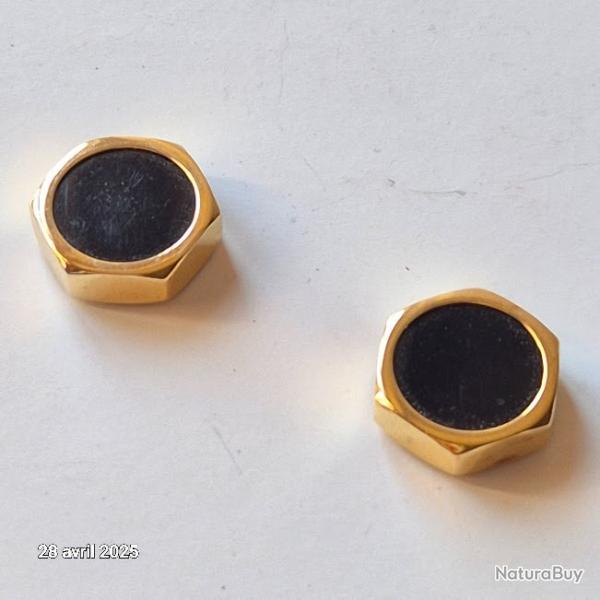 Cache bouton de manche de chemise, anne 70-80, la paire