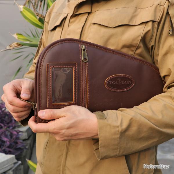 Tourbon-tui revolver en cuir, sac rembourr souple LIVRAISON GRATUITE