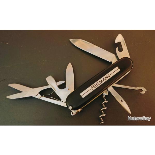 Victorinox couteau suisse Climber noir FEHLMANN Insert Mtallique