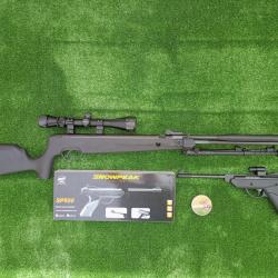 PACK-13 Carabine Piston Snowpeak SU1200S Canon Fixe 5,5 mm 19,9 j + Pistolet-Laser SP500 C. 4,5 mm