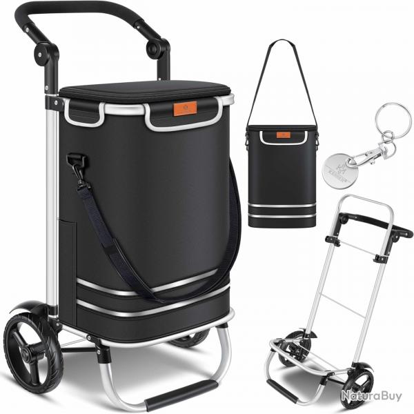 Chariot de Courses Pliable avec Une capacit de 56 litres et Une Charge maximale de 50 kg