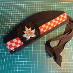 RARE - WWII 8th Reconnaissance Glengarry Canadien Avec Badge 1944-1945 Normandie