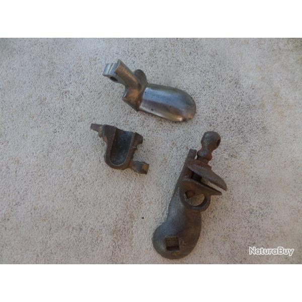 ensemble chien,batterie,bassinet pour pistolet a silex