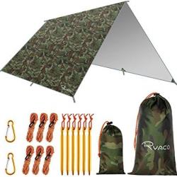 Bâche Anti-Pluie,3M x 3M Camping Tarp Toile de Tente Imperméable Abri de Randonnée