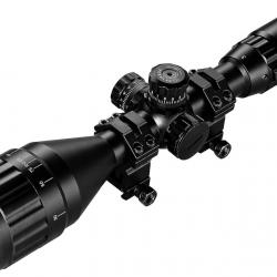 Lunette de Visée 3-9x50mm avec Pare-Soleil Télémètre R/V/B Montage 20mm/22mm Rail Picatinny Chasse
