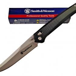 Couteau Smith & Wesson Special Ops Lame Drop Point Acier 8Cr13MoV Manche Alu Crossbar Clip SW1225101
