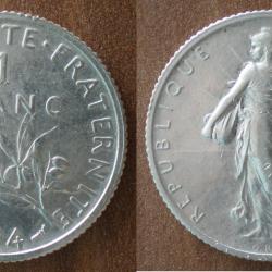 France 1 Franc 1914 Semeuse Piece Argent Francs
