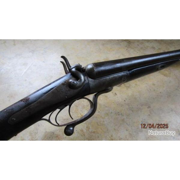 fusil chasse Allemand cal 16 16/65  percu centrale talon crosse corne pais dmontage clavette