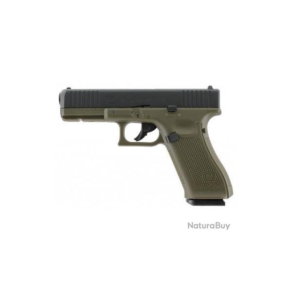 Glock 17 Gen5 6mm CO2 Noir/Vert culasse amovible