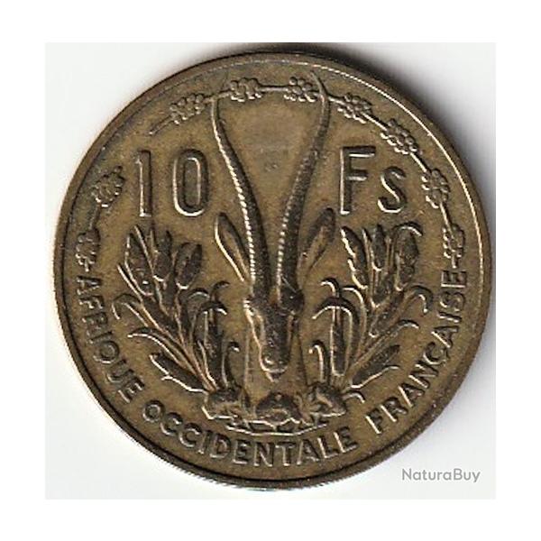 Pice de Monnaie AFRIQUE OCCIDENTALE FRANAISE - 10 Francs 1956 Paris