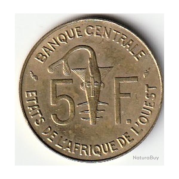Pice de Monnaie tats de l'Afrique de l'Ouest 5 Francs 1978