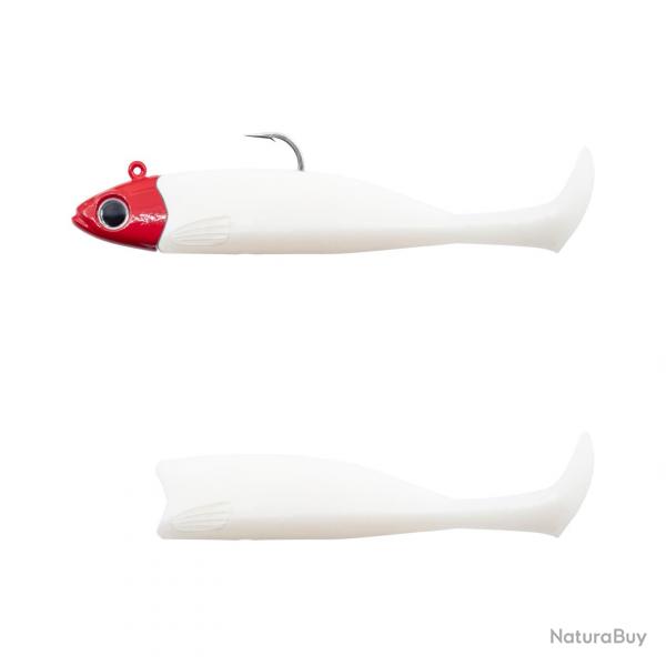 Combo Fiiish Master Shad Medium n4 - 10cm 10cm 15g White Coco - Red Head
