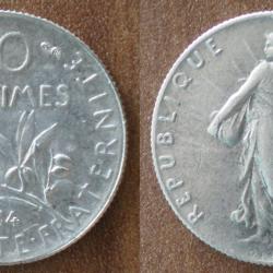 France 50 Centimes 1914 Piece Argent Semeuse Centime de Franc
