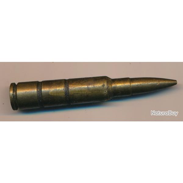 (5934) UNE 7,5x55 MANIPULATION A 2 CANNELURE TYPE Lieutenant , monobloc laiton ww2