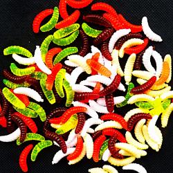 24 ASTICOTS divers coloris (50% rouge)