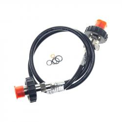 Raccord lyre Doube DIN - Jonction 2 bouteilles plongée + Purge - DUKE