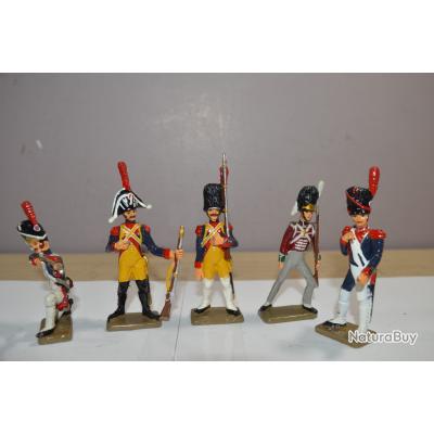 Lot De 9 Soldats De Plomb Starlux - Grande Armée Napoléon - Français