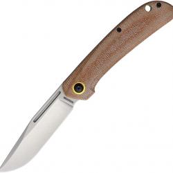 Couteau Rough Rider Slip Joint Lame Clip Point Acier D2 Manche Micarta Marron RR2640