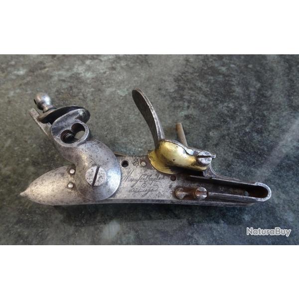 JOLIE PLATINE SILEX RGLEMENTAIRE MODLE AN IX , MANUFACTURE de LIGE, sa CONTRE PLATINE et SES VIS