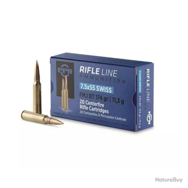 PPU 7,5x55 SWISS FMJ BT 174gr x20