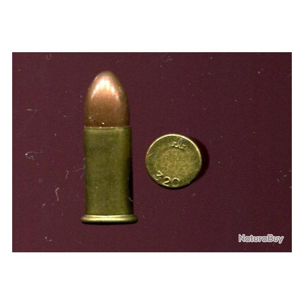 .320 Bull Dog - RARE balle plomb chemise cuivre - marquage : 320 GG - amorage central