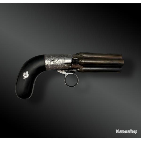 Revolver poivrire signe MARIETTE - Lige, Belgique - XIXme sicle