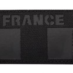 Ecusson/patch - France - Noir/noir - velcro - Livraison gratuite