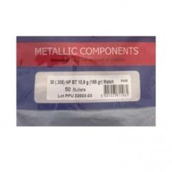 Ogives PPU cal.30 308 MATCH HP BT 168gr x50