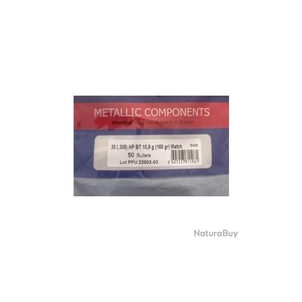 Ogives PPU cal.30 308 MATCH HP BT 168gr x50
