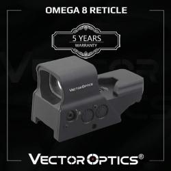 LIVRAISON OFFERTE Viseur Point Rouge Tactique 8 Réticules VECTOR OPTICS Omega 1x