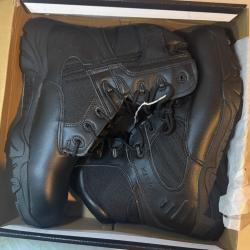 Bottes tactiques DELTA cuir & Cordura, taille 45, neuves - fermeture zip, noires