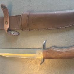 Couteau de chasse IN'FOREST GRAND + étui cuir - Neuf