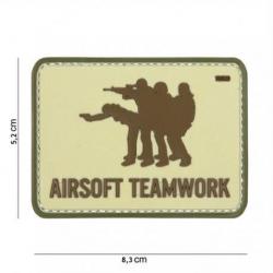 Patch PVC Airsoft Teamwork (101 Inc) Désert