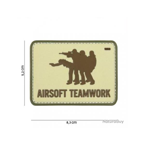 Patch PVC Airsoft Teamwork (101 Inc) Dsert
