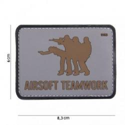 Patch PVC Airsoft Teamwork (101 Inc) Coyote