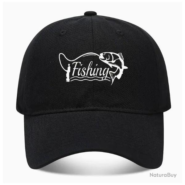 Casquette Pche Fishing Noir