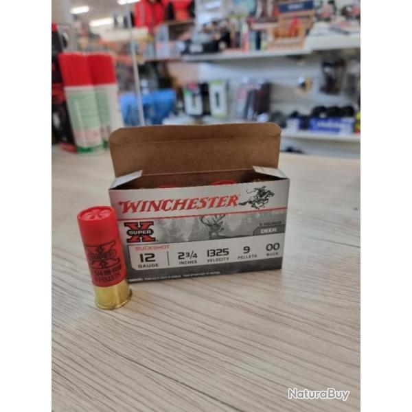 10 boites de 5 chevrotines Buckshot cal 12 winchester 9 pellets