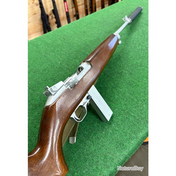 BELLE ERMA E M1 22LR NICKELE AVEC MODERATEUR DE SON
