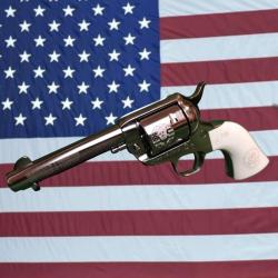 REVOLVER Pietta 1873 357 MAG canon 3"3/4 edition limitée Trump 47ème président des Etats Unis NICKEL
