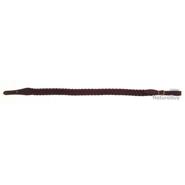 Bretelle pour arme cuir vieilli tress 8 brins Colombi