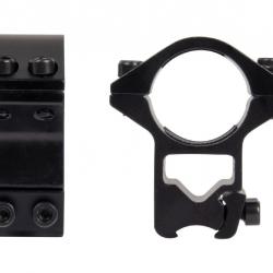 Colliers légers pour lunette diam. 25,4 mm - H 18 mm - Rail 11 mm