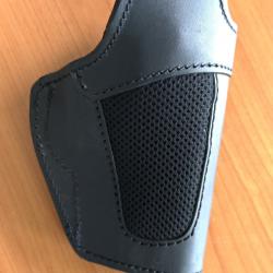 ETUI DE TRANSPORT DISCRET OU D ENTRAINEMENT TIR POUR REVOLBER OU PISTOLET CUIR ET CORDURA