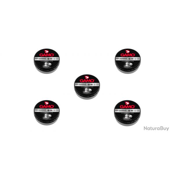 5 boites GAMO de 250 Plombs PRO MAGNUM PENETRATION 4,5 mm - GAMO