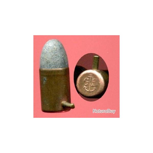 9 mm  broche - marquage en relief= G ancre de marine E