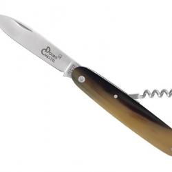 COUTEAU NAVETTE DOURIS CHASTEL 2P POINTE DE CORNE