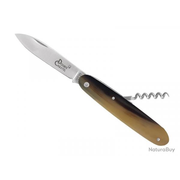 COUTEAU NAVETTE DOURIS CHASTEL 2P POINTE DE CORNE