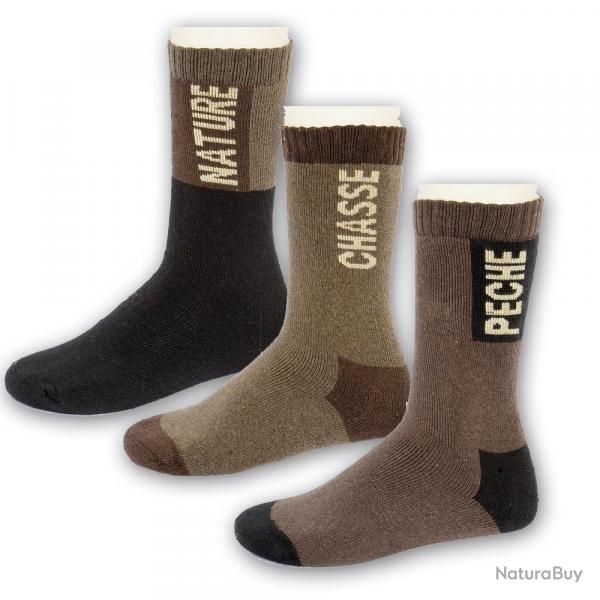 Vente Flash ! Lot 3 paires chaussettes 39/42 (Taille 39)