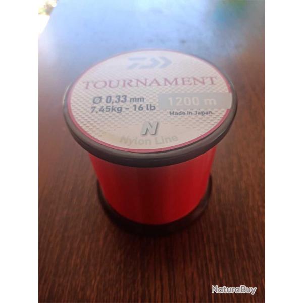 Nylon Tournament 1200 M Rouge Daiwa 33/100 - 7.45 Kg - 16 Lb