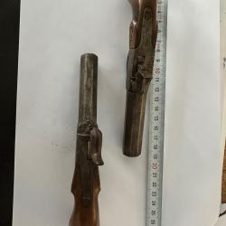 2 PISTOLETS ANCIENS (1840 ENV ) MONO COUPS